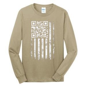 Funny Qr Scan Me President Trump 45 47 Trump Dancing Code Tall Long Sleeve T-Shirt