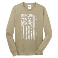 Funny Qr Scan Me President Trump 45 47 Trump Dancing Code Tall Long Sleeve T-Shirt