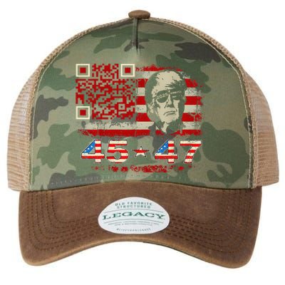 Funny Qr Scan Me President Trump 4547 Trump Dancing Code Legacy Tie Dye Trucker Hat