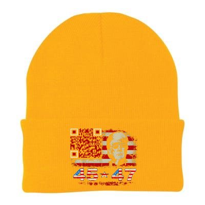 Funny Qr Scan Me President Trump 4547 Trump Dancing Code Knit Cap Winter Beanie