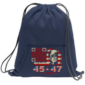 Funny Qr Scan Me President Trump 4547 Trump Dancing Code Sweatshirt Cinch Pack Bag