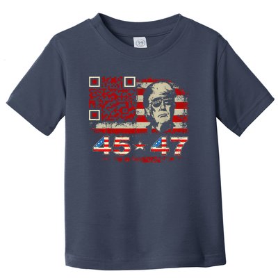 Funny Qr Scan Me President Trump 4547 Trump Dancing Code Toddler T-Shirt