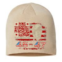 Funny Qr Scan Me President Trump 4547 Trump Dancing Code Sustainable Beanie