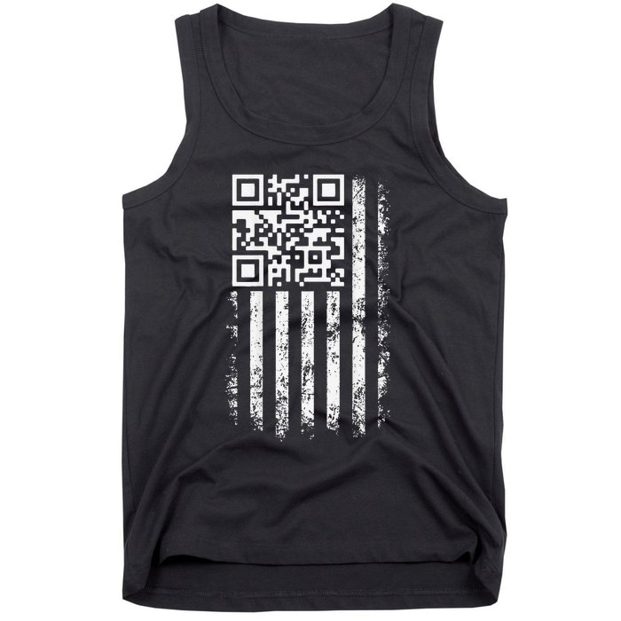 Funny Qr Scan Me President Trump 4547 Trump Dancing Code Gift Tank Top