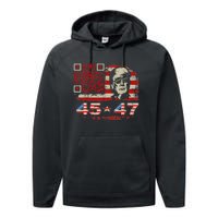 Funny Qr Scan Me President Trump 4547 Trump Dancing Code Performance Fleece Hoodie