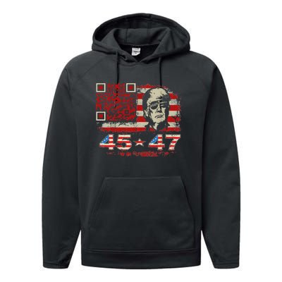 Funny Qr Scan Me President Trump 4547 Trump Dancing Code Performance Fleece Hoodie