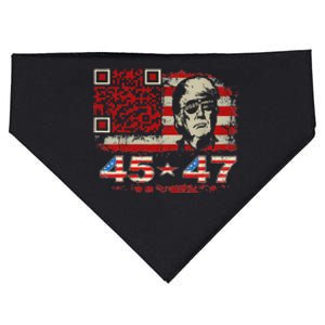 Funny Qr Scan Me President Trump 4547 Trump Dancing Code USA-Made Doggie Bandana