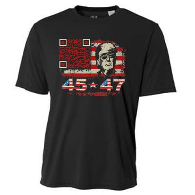 Funny Qr Scan Me President Trump 4547 Trump Dancing Code Cooling Performance Crew T-Shirt