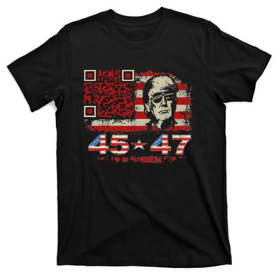 Funny Qr Scan Me President Trump 4547 Trump Dancing Code T-Shirt