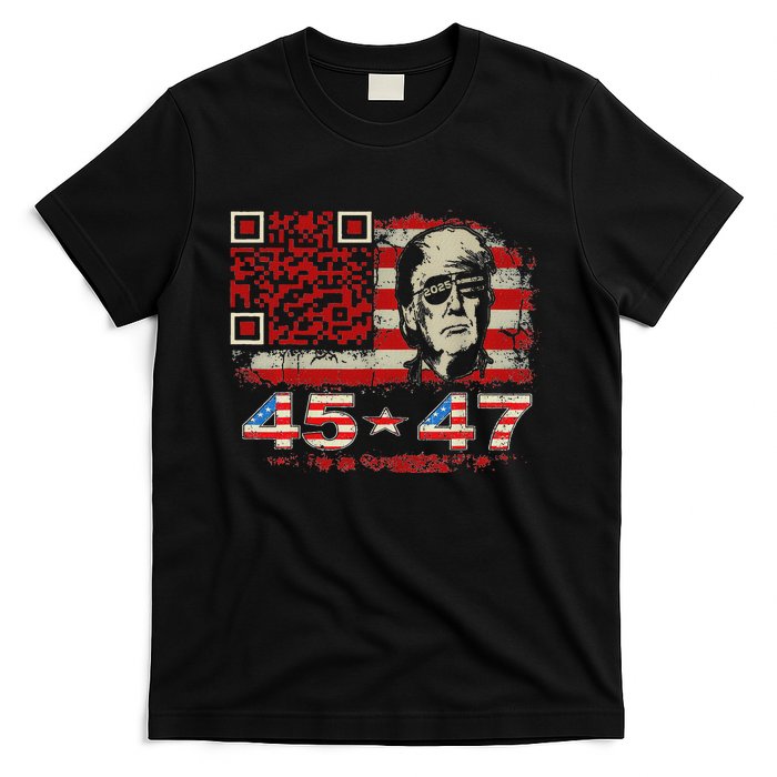 Funny Qr Scan Me President Trump 4547 Trump Dancing Code T-Shirt