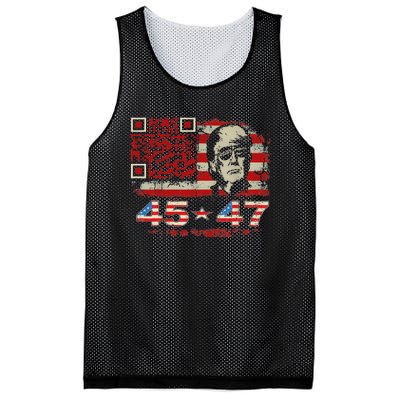 Funny Qr Scan Me President Trump 4547 Trump Dancing Code Mesh Reversible Basketball Jersey Tank