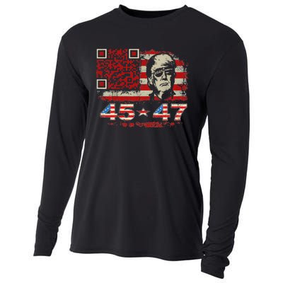 Funny Qr Scan Me President Trump 4547 Trump Dancing Code Cooling Performance Long Sleeve Crew