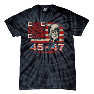 Funny Qr Scan Me President Trump 4547 Trump Dancing Code Tie-Dye T-Shirt