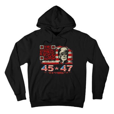 Funny Qr Scan Me President Trump 4547 Trump Dancing Code Tall Hoodie