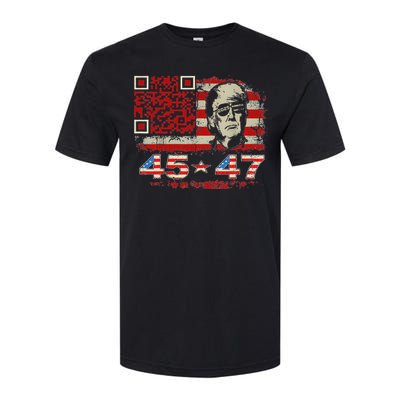 Funny Qr Scan Me President Trump 4547 Trump Dancing Code Softstyle CVC T-Shirt