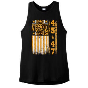 Funny Qr Scan Me President Trump 4547 Trump Dancing Code Ladies PosiCharge Tri-Blend Wicking Tank