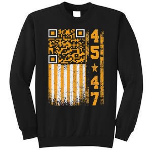 Funny Qr Scan Me President Trump 4547 Trump Dancing Code Sweatshirt