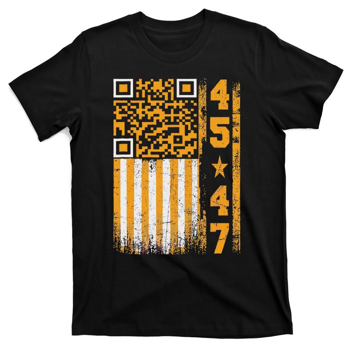 Funny Qr Scan Me President Trump 4547 Trump Dancing Code T-Shirt