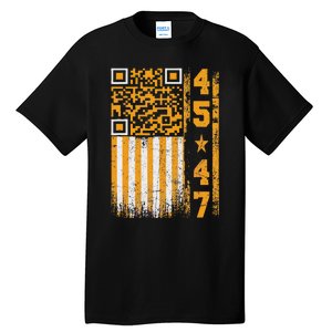 Funny Qr Scan Me President Trump 4547 Trump Dancing Code Tall T-Shirt