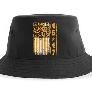 Funny Qr Scan Me President Trump 4547 Trump Dancing Code Sustainable Bucket Hat