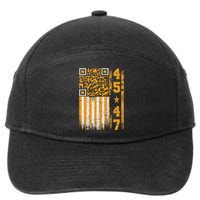 Funny Qr Scan Me President Trump 4547 Trump Dancing Code 7-Panel Snapback Hat