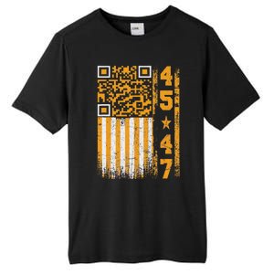 Funny Qr Scan Me President Trump 4547 Trump Dancing Code Tall Fusion ChromaSoft Performance T-Shirt