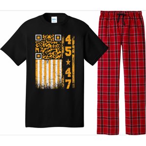 Funny Qr Scan Me President Trump 4547 Trump Dancing Code Pajama Set