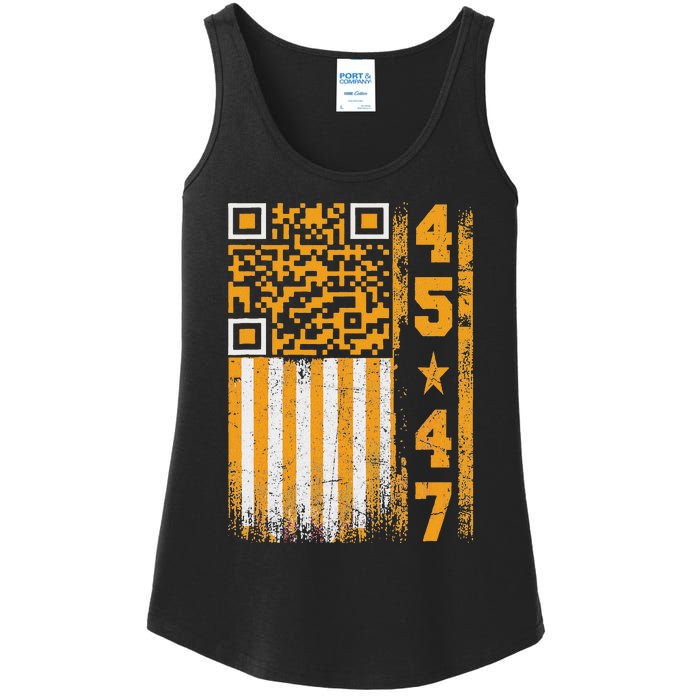 Funny Qr Scan Me President Trump 4547 Trump Dancing Code Ladies Essential Tank