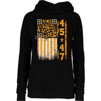 Funny Qr Scan Me President Trump 4547 Trump Dancing Code Womens Funnel Neck Pullover Hood