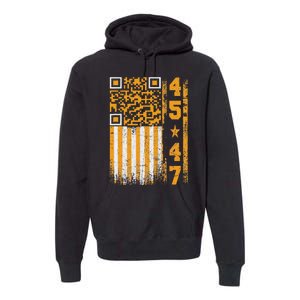 Funny Qr Scan Me President Trump 4547 Trump Dancing Code Premium Hoodie