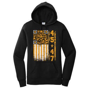 Funny Qr Scan Me President Trump 4547 Trump Dancing Code Women's Pullover Hoodie