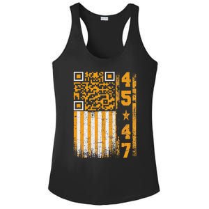 Funny Qr Scan Me President Trump 4547 Trump Dancing Code Ladies PosiCharge Competitor Racerback Tank