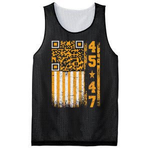 Funny Qr Scan Me President Trump 4547 Trump Dancing Code Mesh Reversible Basketball Jersey Tank