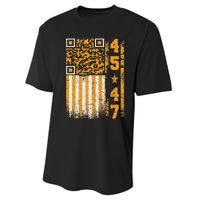 Funny Qr Scan Me President Trump 4547 Trump Dancing Code Performance Sprint T-Shirt