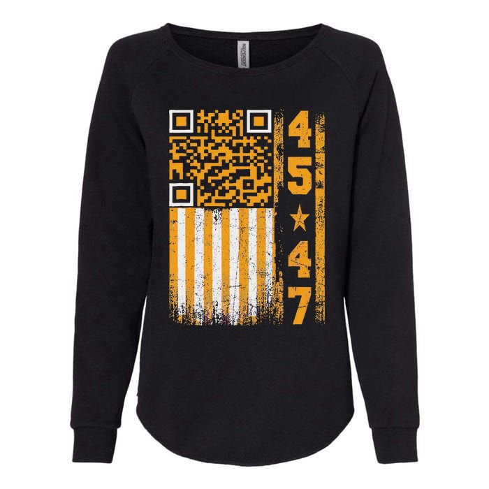 Funny Qr Scan Me President Trump 4547 Trump Dancing Code Womens California Wash Sweatshirt