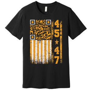 Funny Qr Scan Me President Trump 4547 Trump Dancing Code Premium T-Shirt