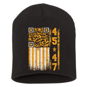 Funny Qr Scan Me President Trump 4547 Trump Dancing Code Short Acrylic Beanie