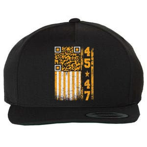 Funny Qr Scan Me President Trump 4547 Trump Dancing Code Wool Snapback Cap