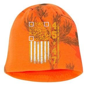 Funny Qr Scan Me President Trump 4547 Trump Dancing Code Kati - Camo Knit Beanie