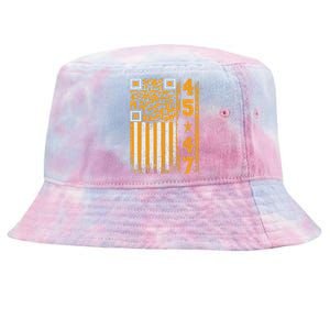 Funny Qr Scan Me President Trump 4547 Trump Dancing Code Tie-Dyed Bucket Hat