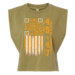 Funny Qr Scan Me President Trump 4547 Trump Dancing Code Garment-Dyed Women's Muscle Tee