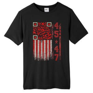 Funny Qr Scan Me President Trump 4547 Trump Dancing Code Tall Fusion ChromaSoft Performance T-Shirt