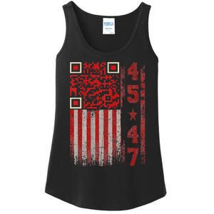 Funny Qr Scan Me President Trump 4547 Trump Dancing Code Ladies Essential Tank