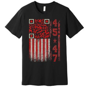 Funny Qr Scan Me President Trump 4547 Trump Dancing Code Premium T-Shirt