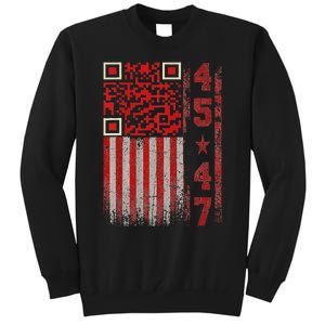 Funny Qr Scan Me President Trump 4547 Trump Dancing Code Tall Sweatshirt