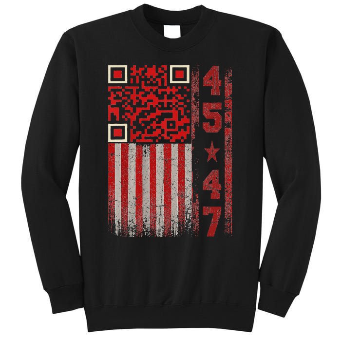 Funny Qr Scan Me President Trump 4547 Trump Dancing Code Tall Sweatshirt