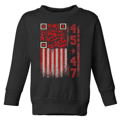 Funny Qr Scan Me President Trump 4547 Trump Dancing Code Toddler Sweatshirt