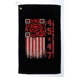 Funny Qr Scan Me President Trump 4547 Trump Dancing Code Platinum Collection Golf Towel