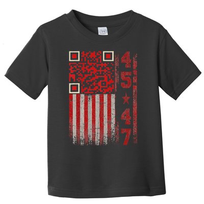 Funny Qr Scan Me President Trump 4547 Trump Dancing Code Toddler T-Shirt