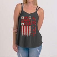 Funny Qr Scan Me President Trump 4547 Trump Dancing Code Women's Strappy Tank